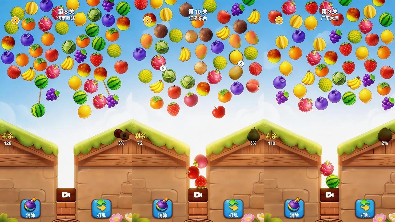 【新游推荐】消水果挑战今日15:39首发上线