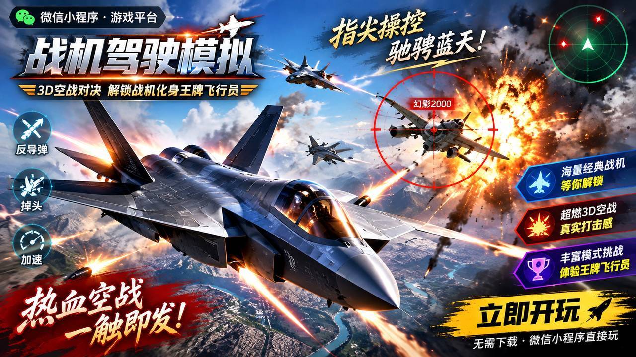 【新游推荐】战机驾驶模拟今日09:37首发上线
