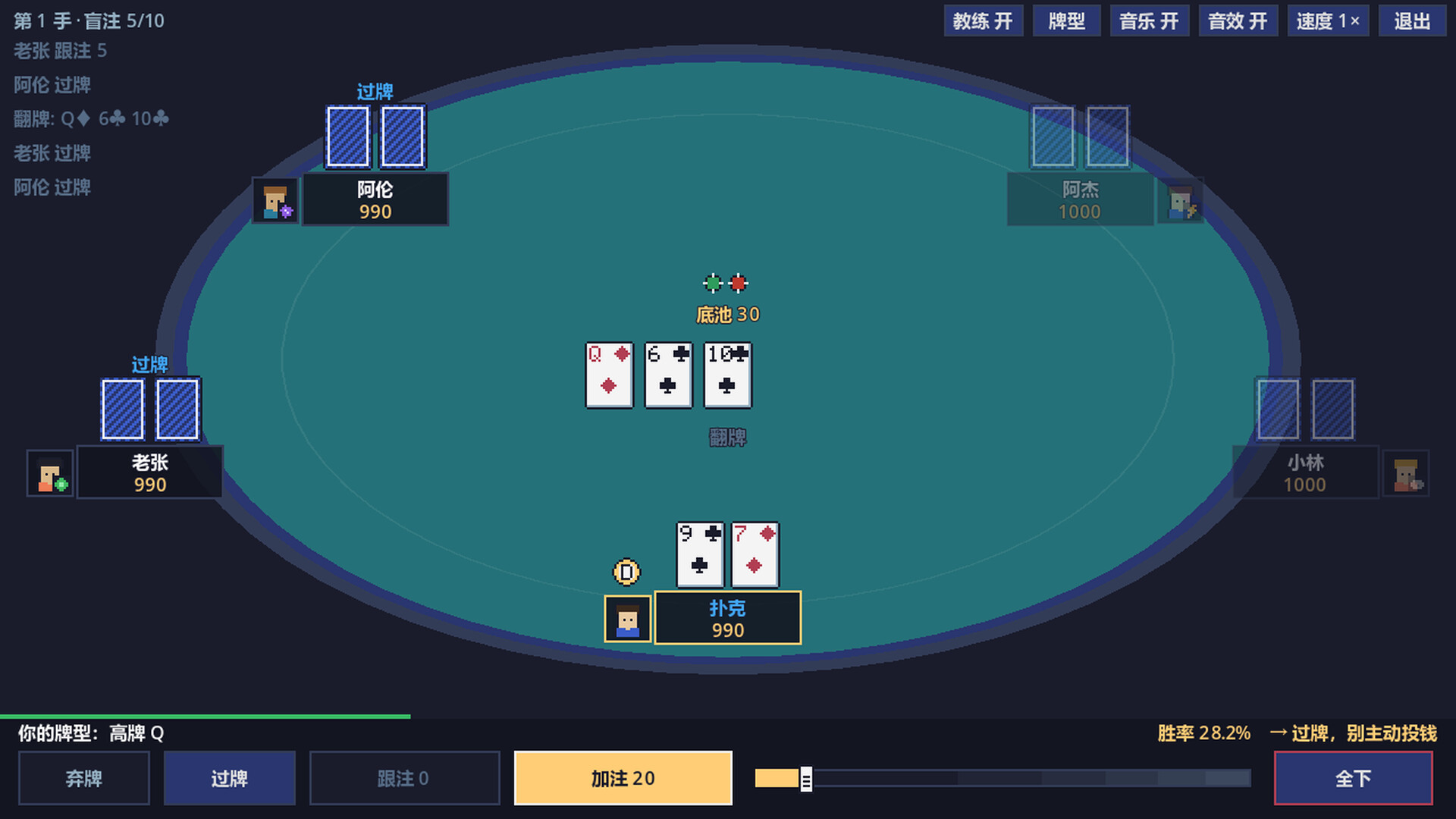 【新游推荐】像素德州扑克（steam移植）今日10:34首发上线
